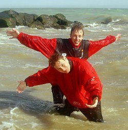 Brighton Swimming Team on Saltdean Beach